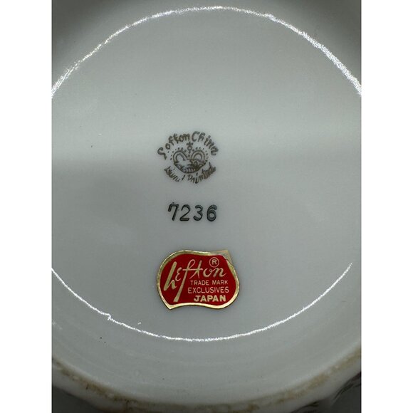 lefton goffon Rose Bone China Gold Trim Floral Pattern Japan Teapot Lid 7236READ - Picture 13 of 13
